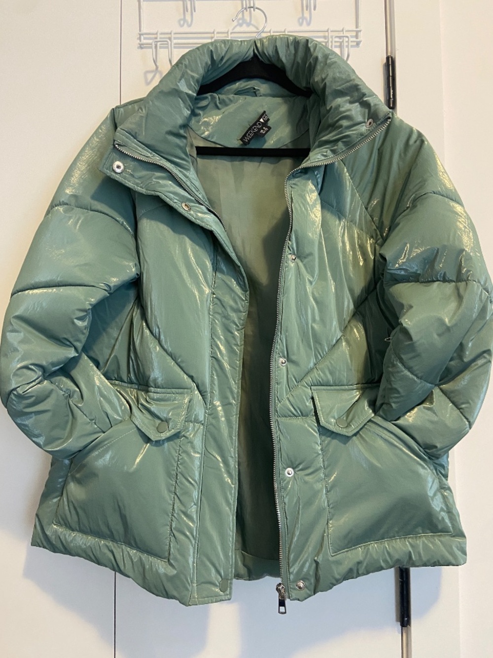 Shiny Puffer Jacket - Picture 2 of 3